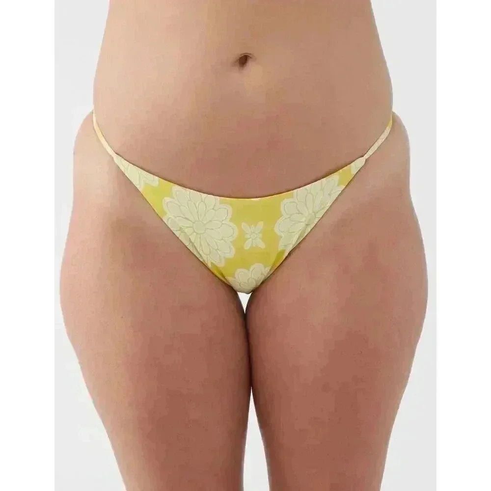 O'Neill Mystical Horizon Redondo Bikini Bottoms Size XL Lime Green Floral - Picture 3 of 9